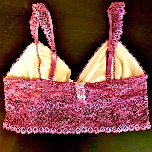 🦚Pick 2/$12- Jessica Simpson Purple Lace Bralette- Size L- New Without Tags! - Picture 3 of 4